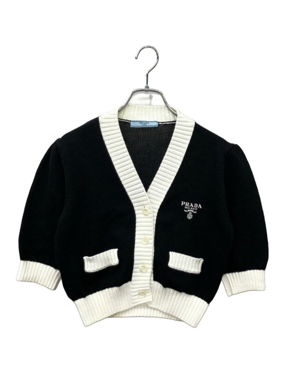 Prada Cropped Knit Cardigan 36
